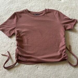 Women’s Zara Crop Top with Ruched Tie Sides Size Large